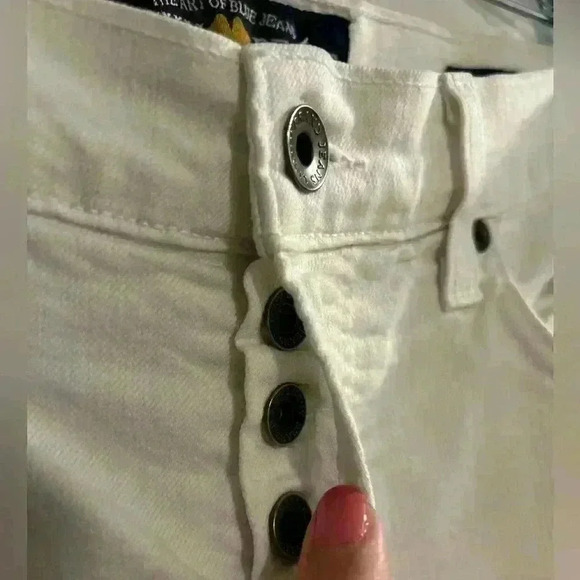 Lucky Brand Sienna Tomboy Ankle Crop White Denim Pants. Size 6/26 - Picture 2 of 13